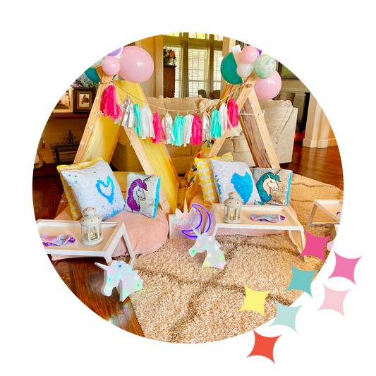 Bringing the best celebration style around with campsite parties, bell tents, glamping, balloon decor, event planning and more. Let us help you celebrate & design the party of your dreams!